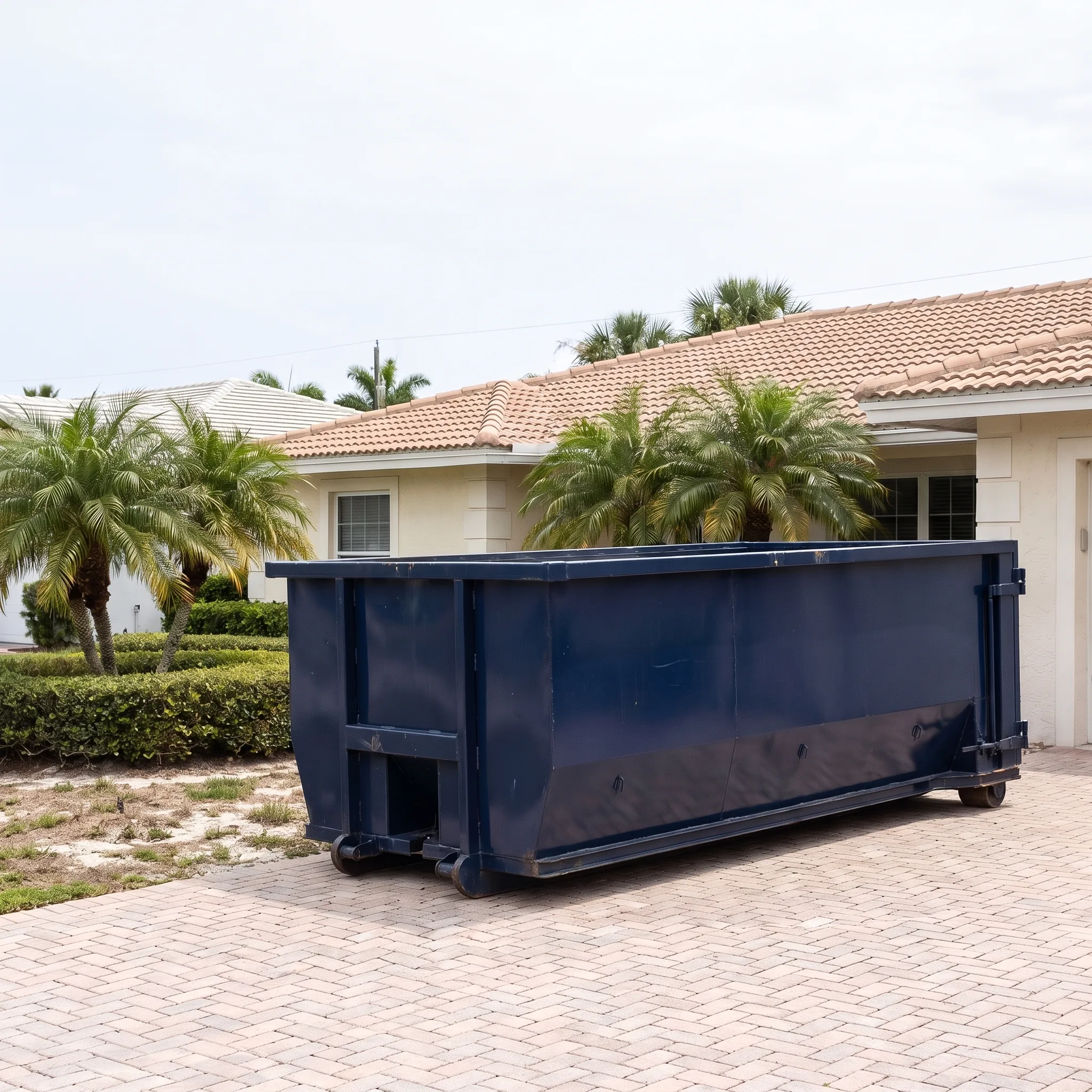 Dumpster on a Tampa, FL job site